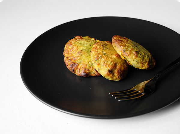 PUMPKIN, SPINACH & FETA FRITTERS